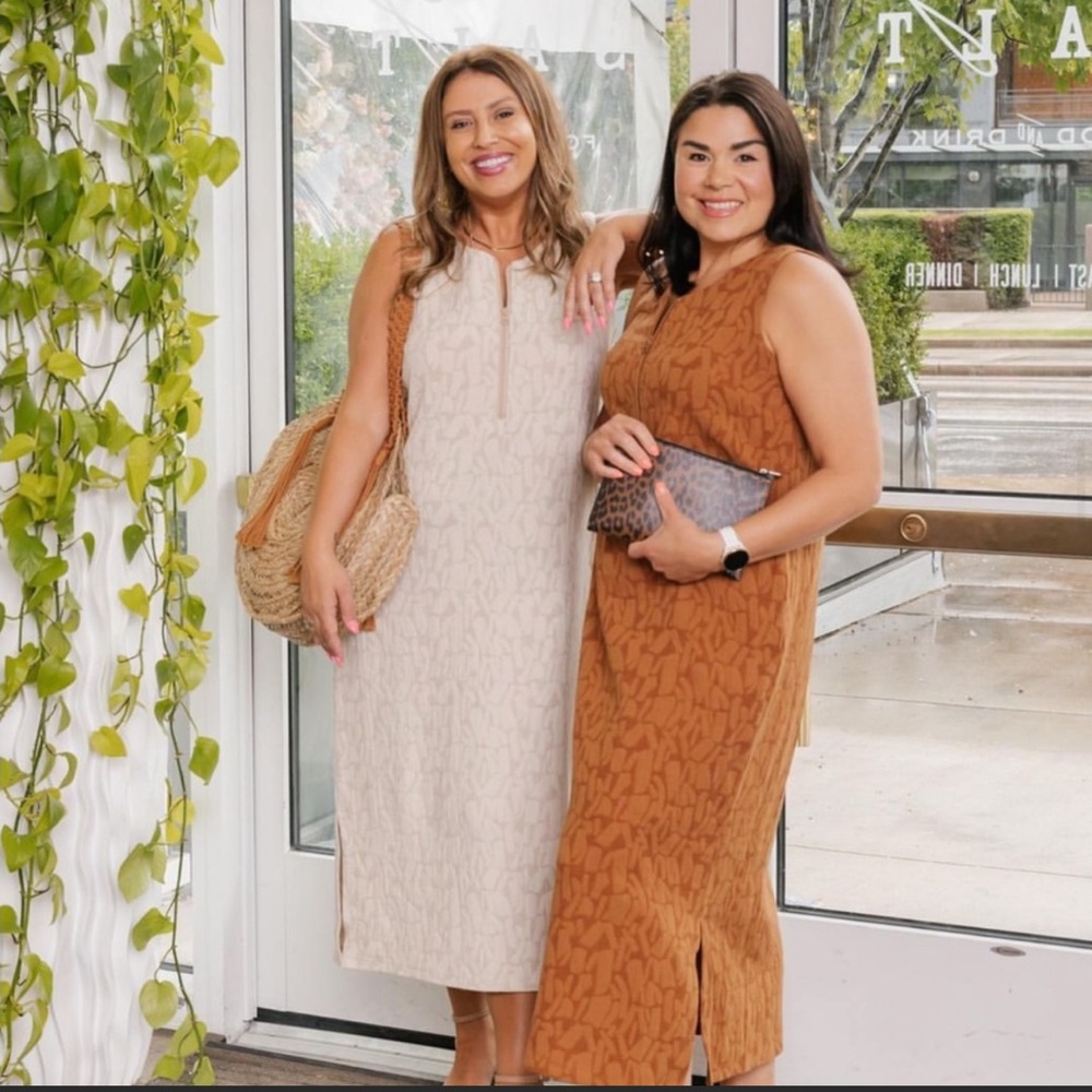 Smash +Tess Coffee Date Linen Dress New